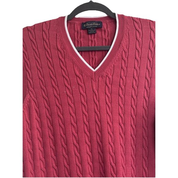 Brooks Brothers Supima Cotton XL Golf Vest Melon Country Club Golf Course Prep - Picture 2 of 5